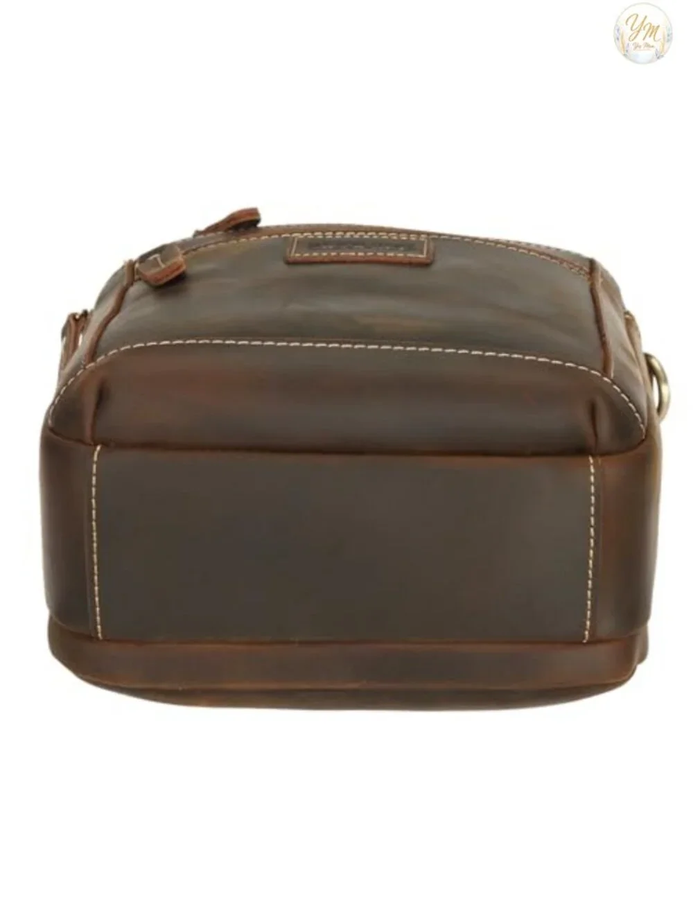 Italian Full Grain Leather Messenger Bag for Men Crossbody Shoulder Business